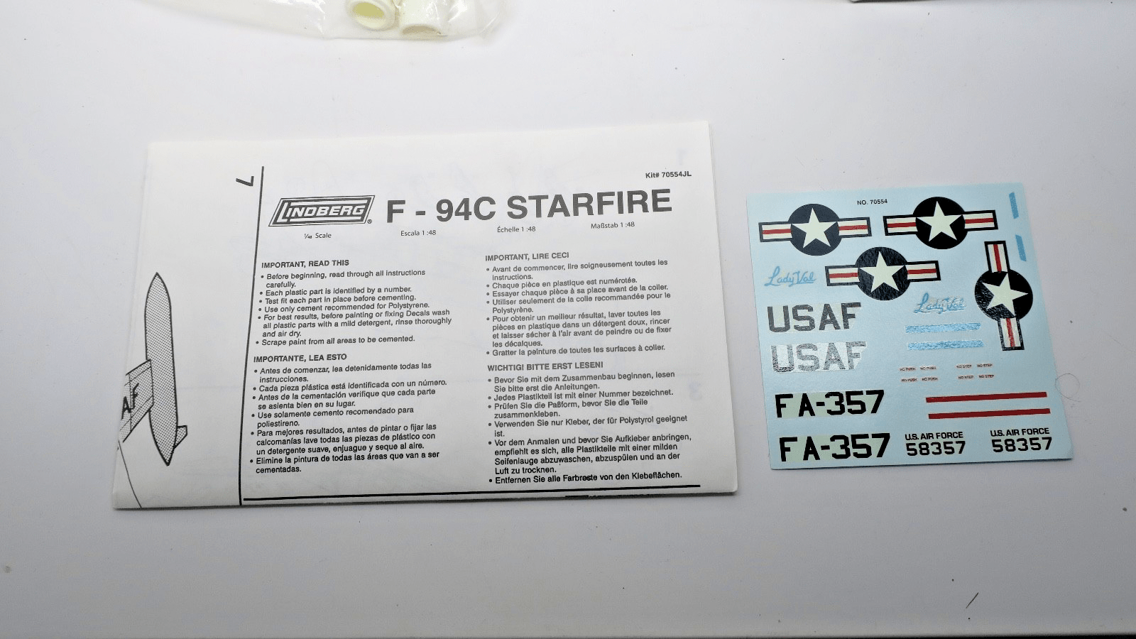 Lindberg 1/48 F - 94C Starfire Model Kit 70554 - WISE GUYS HOBBIES LLC