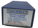 HO Scale Woosung Railworks R-421-1 B&M Boston & Maine Wood Caboose BRASS