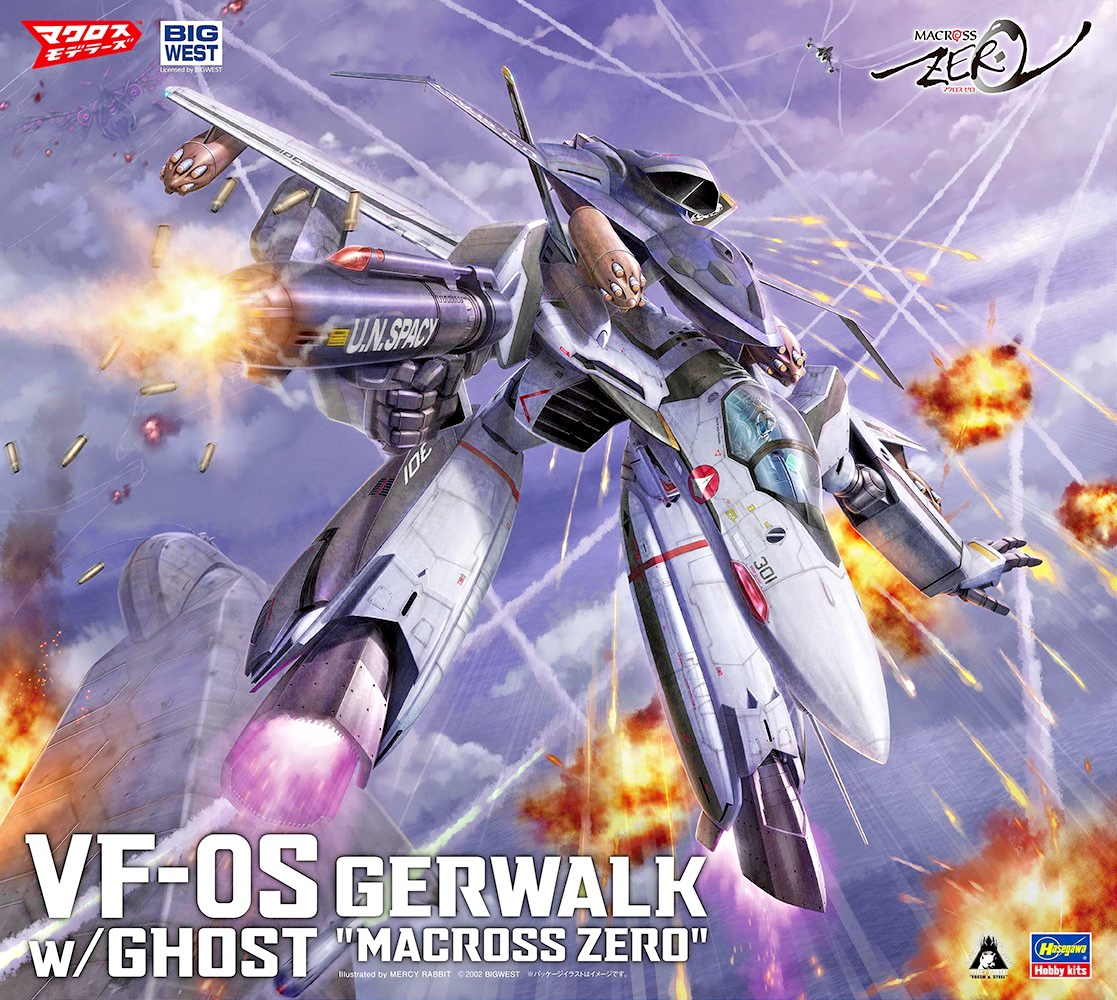 Hasegawa Macross Zero 1/72 VF - 0S Gerwalk w/ Ghost Model Kit - WISE GUYS HOBBIES LLC