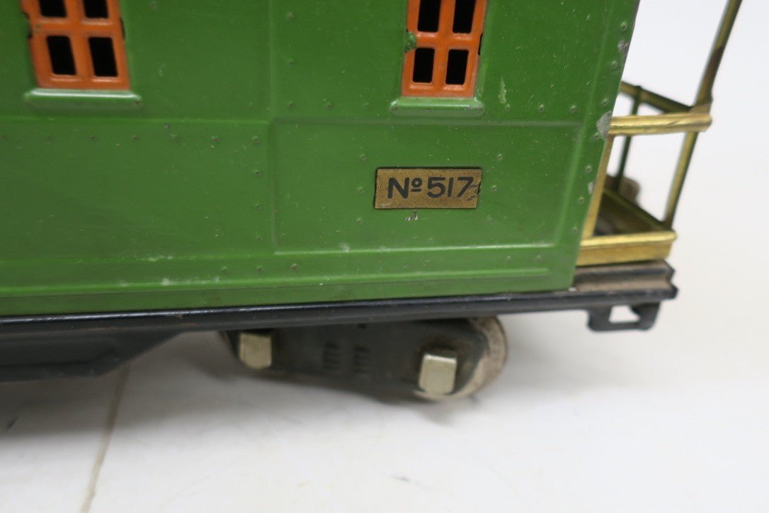 LIONEL PREWAR STANDARD GAUGE 8E OLIVE GREEN SET  353 FREIGHT SET - WISE GUYS HOBBIES LLC