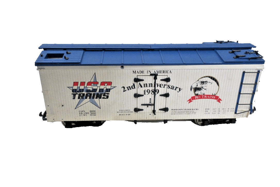 Custom USA Trains 2nd Anniversary 1989 Box Car RO trains with Sound AS - IS - WISE GUYS HOBBIES LLC