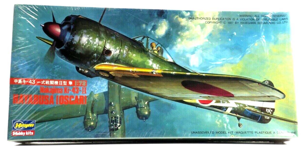 Hasegawa 1/72 Nakajima Ki-43-II Hayabusa (Oscar) 501 Model Kit - WISE GUYS HOBBIES LLC