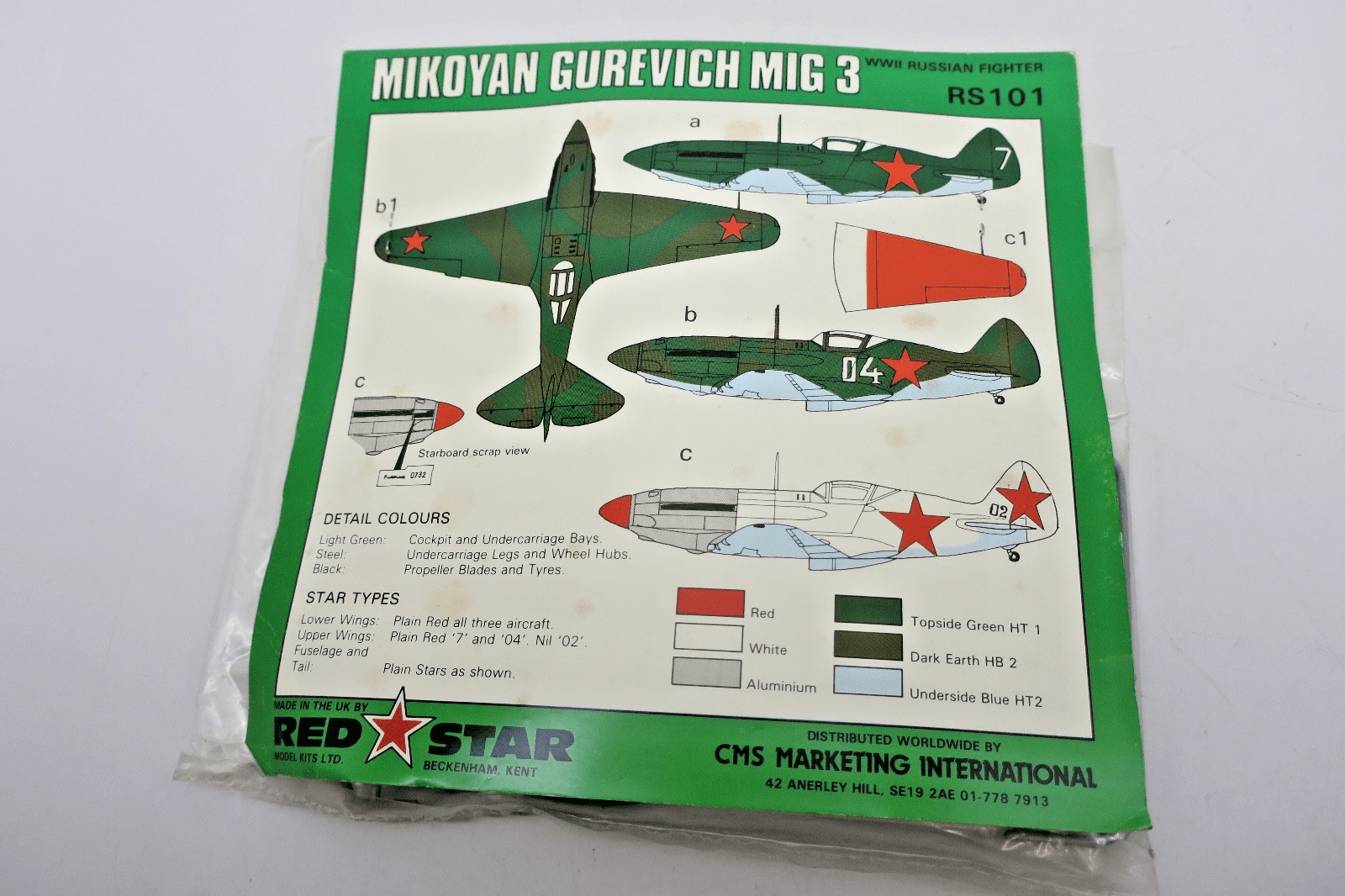 Red Star 1/72 Mikoyan Gurevich MiG 3 Model Kit NO BOX RS 101 - WISE GUYS HOBBIES LLC