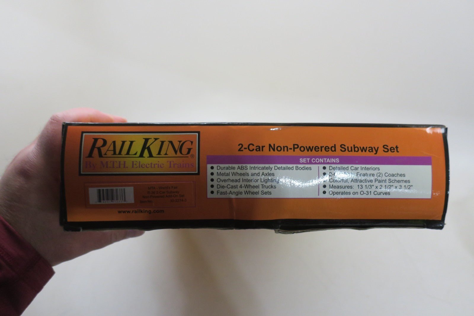 MTH NEW IN BOX 30 - 2274 - 3 NON - POWERED 2 CAR R - 36 SUBWAY SET - MTA WORLD FAIR SET - WISE GUYS HOBBIES LLC