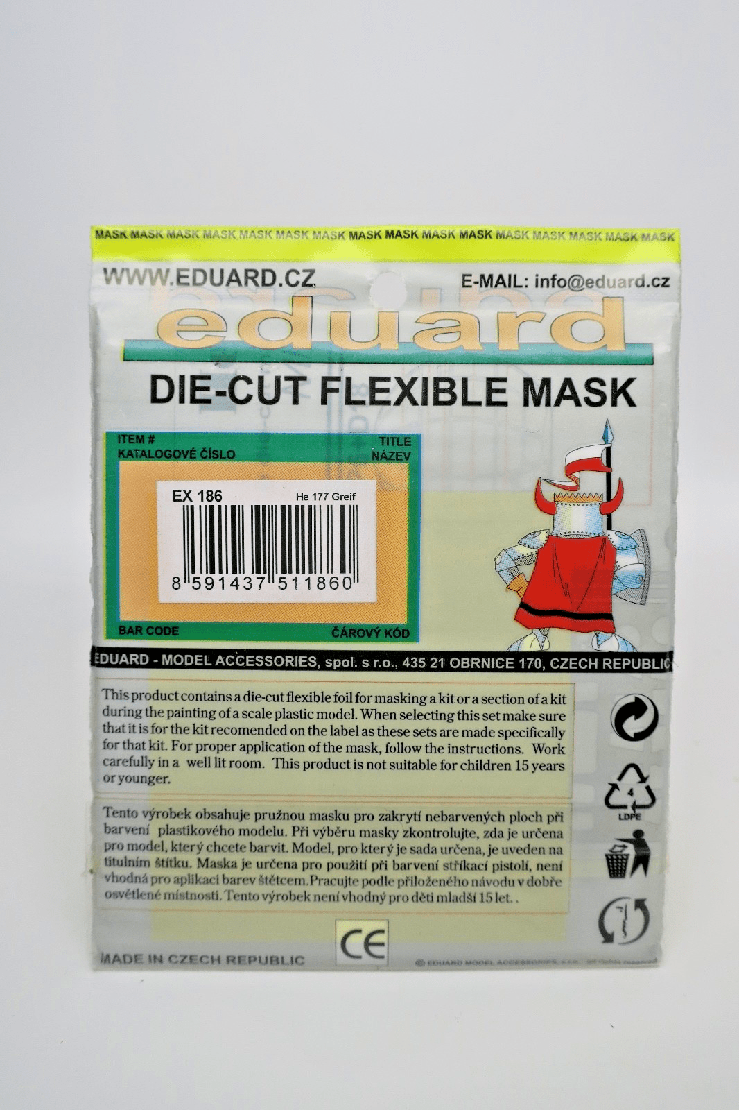 Eduard Mask 1/48 He - 177 Greif EX186 - WISE GUYS HOBBIES LLC