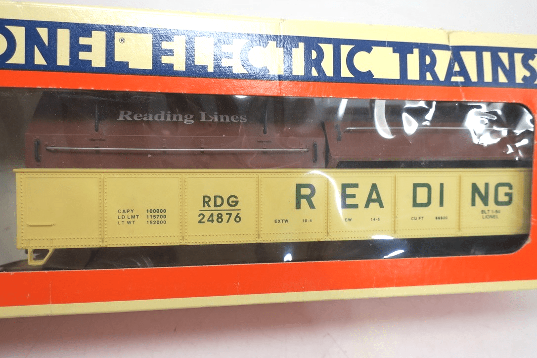 Lionel O Scale Reading Lines RDG Gondola w/ Coil Covers Item 6 - 17405 - WISE GUYS HOBBIES LLC