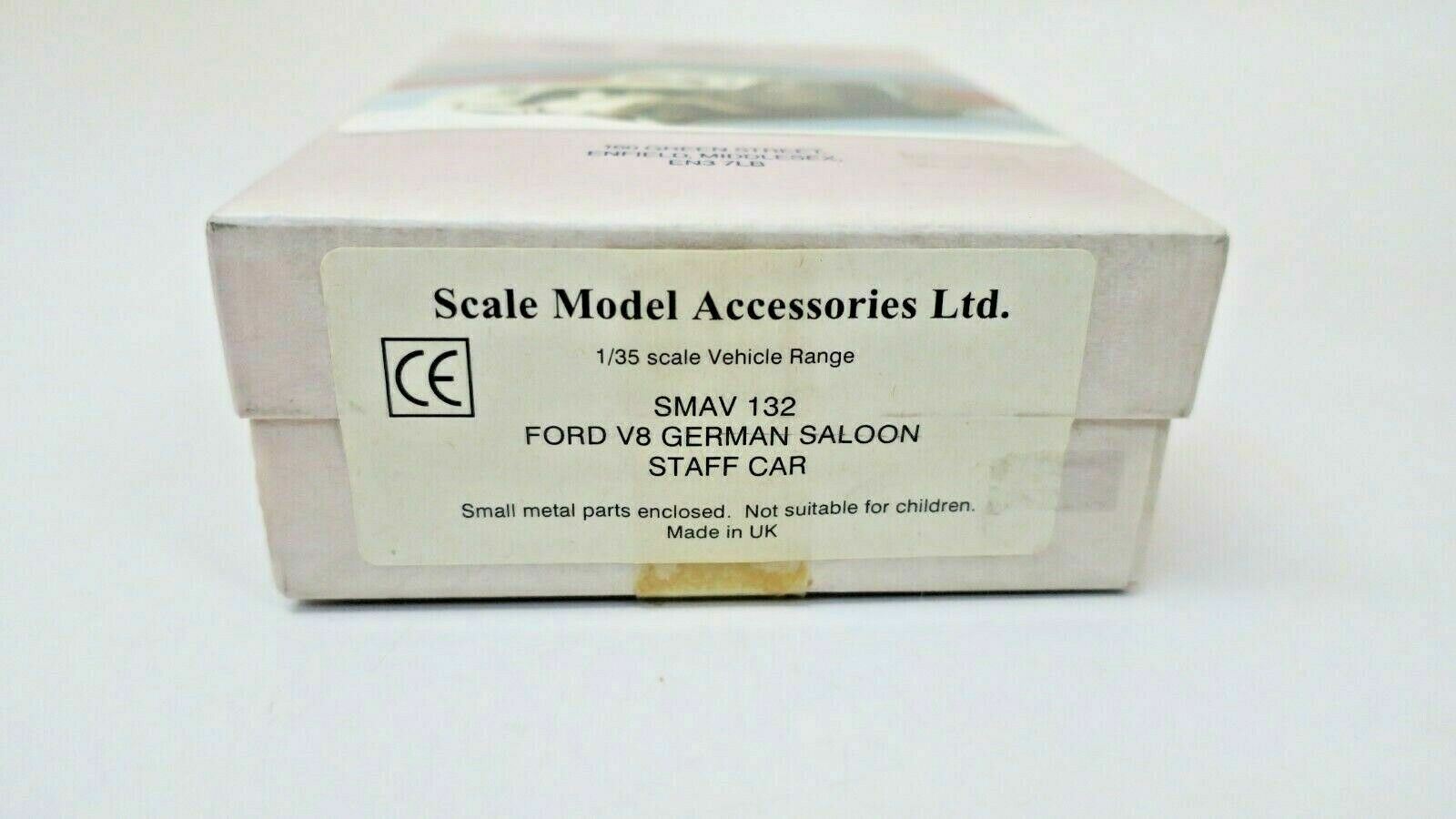SCALE MODEL ACCESSORIES GERMAN FORD V-8 SALOON STAFF CAR 1/35 RESIN SMAV 132 - WISE GUYS HOBBIES LLC