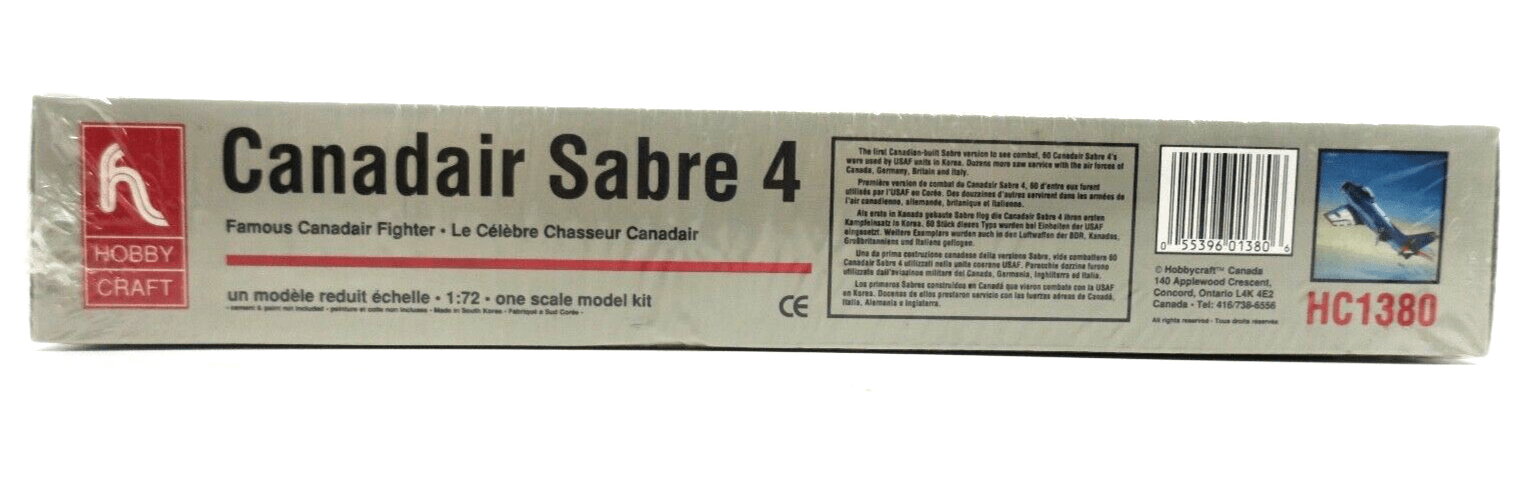 Hobbycraft 1/72 Sabre 4 Model Kit 1380 - WISE GUYS HOBBIES LLC
