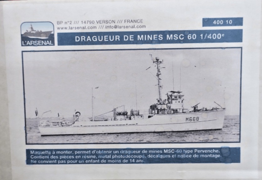 L'Arsenal Models 1/400 FRENCH MSC 60 CLASS MINE SWEEPER Resin & PE Model - WISE GUYS HOBBIES LLC