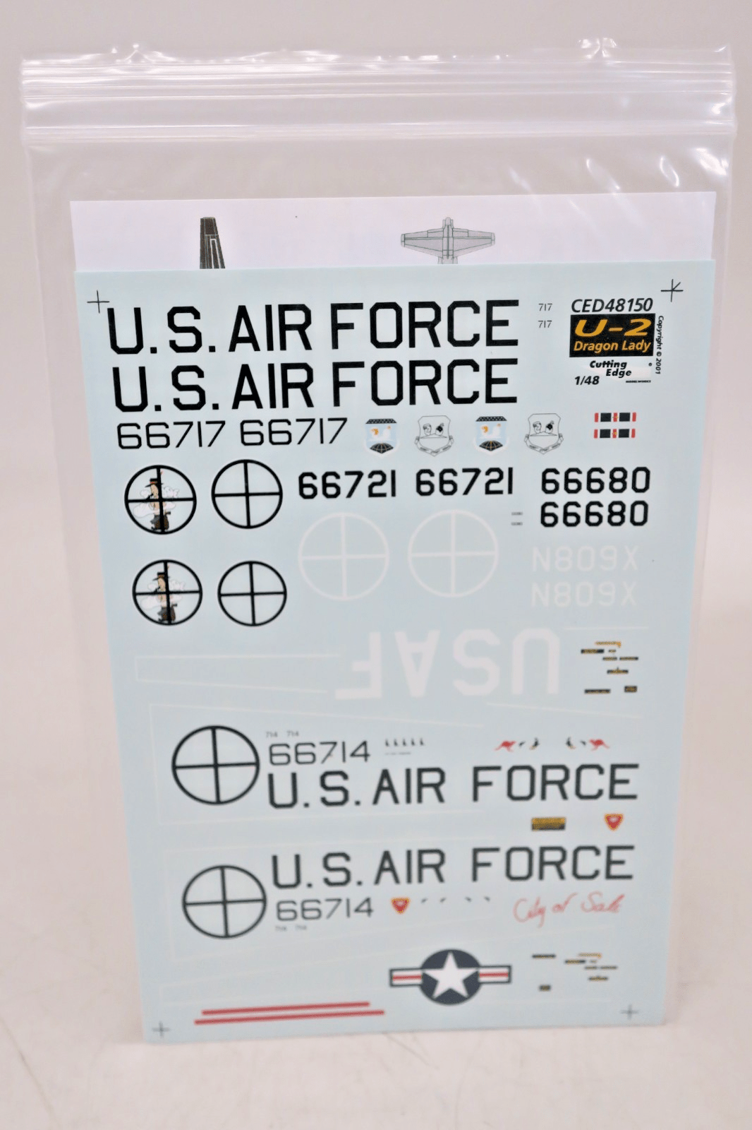 Cutting Edge U - 2 Dragon Lady U - 2A/C/D/F 2 Decals CED48150 - WISE GUYS HOBBIES LLC