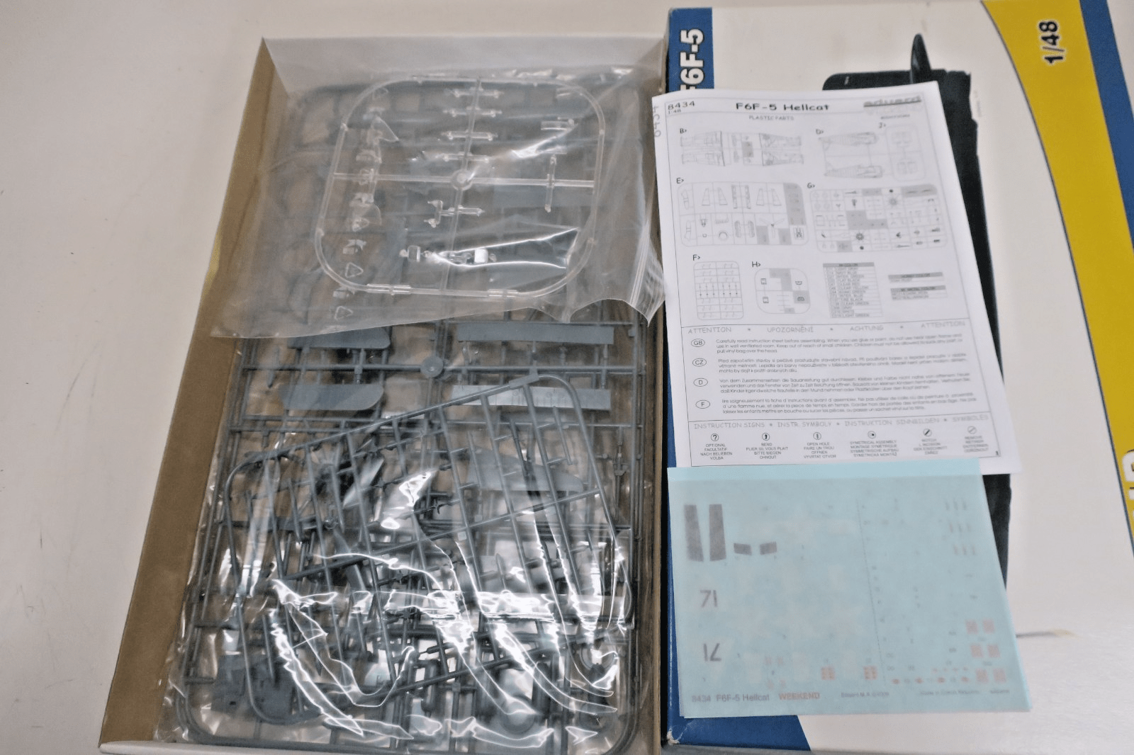 Eduard 1/48 F6F-5 Plastic Model Kit 8434 - WISE GUYS HOBBIES LLC