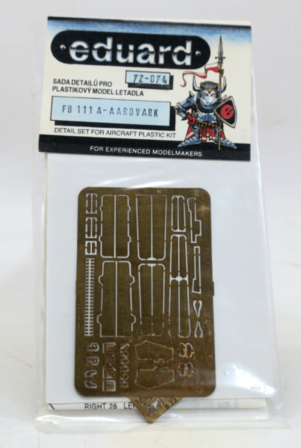 Eduard Photo Etch 1/72 FB 111 A - AARDVARK Detail Set 72 - 074 - WISE GUYS HOBBIES LLC