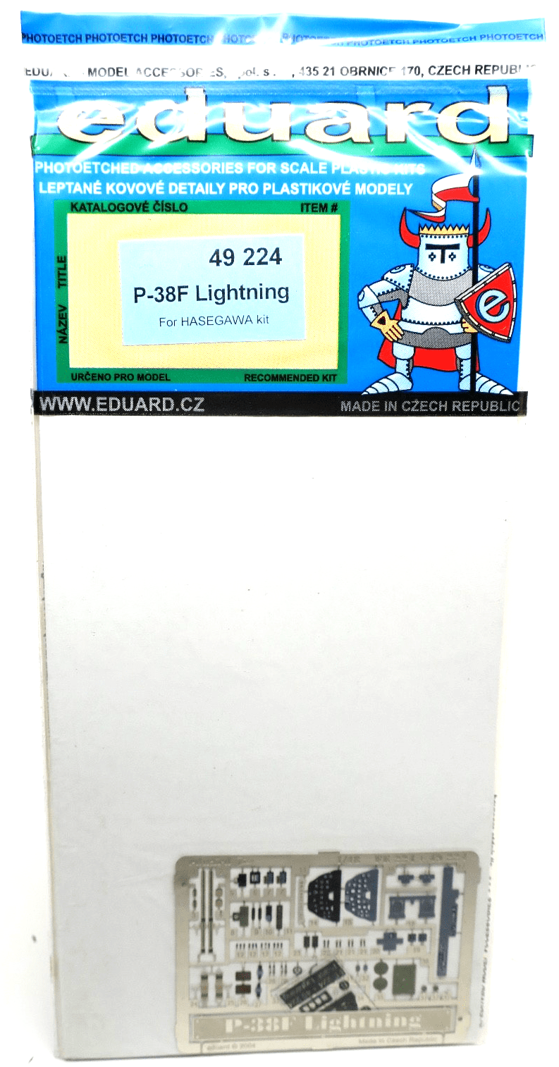Eduard 1/48 P - 38F Lightning Photo - Etch Detail Set 49224 - WISE GUYS HOBBIES LLC