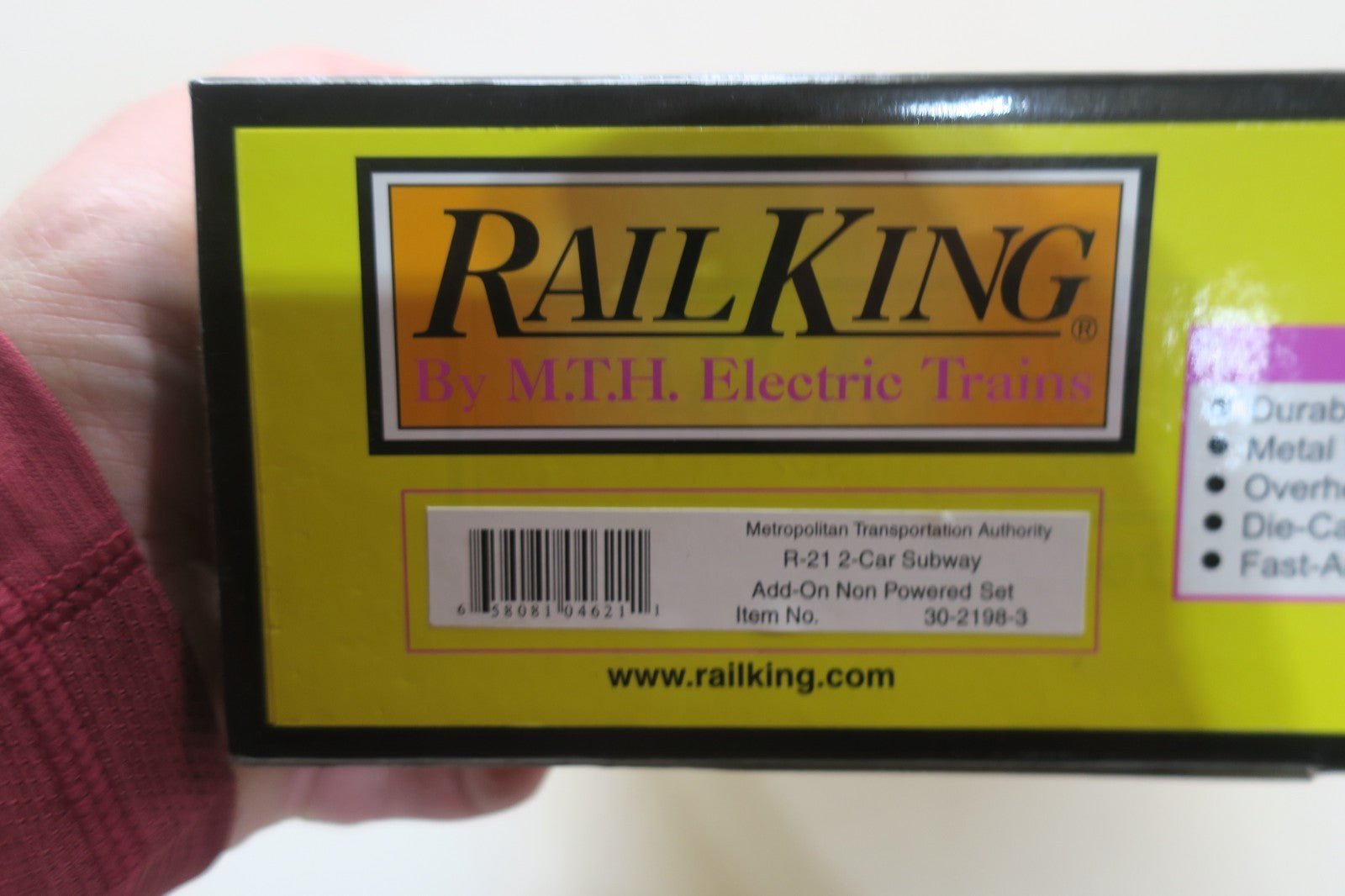 MTH Rail King MTA R - 21, 2 - Car Subway Add - On Non Powered 30 - 2198 - 3 - WISE GUYS HOBBIES LLC