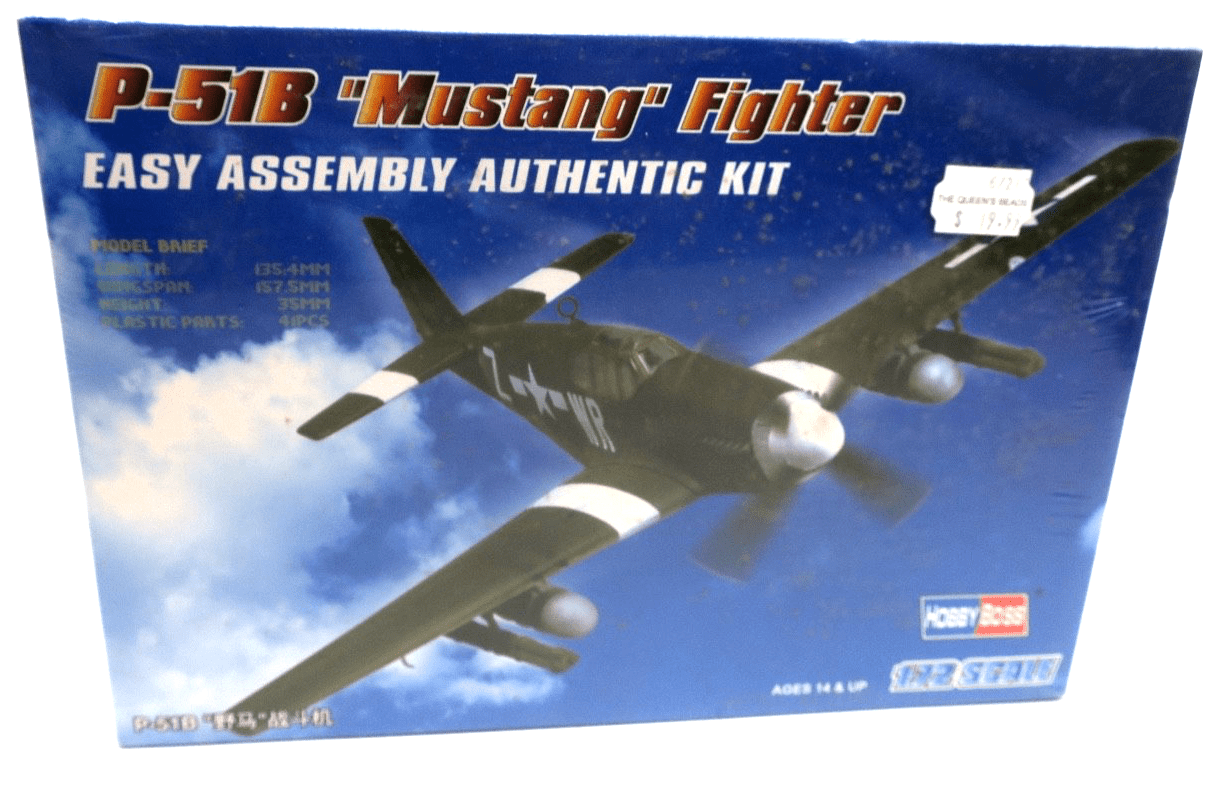 HobbyBoss 1/72 P-51B Mustang Fighter Model Kit - WISE GUYS HOBBIES LLC