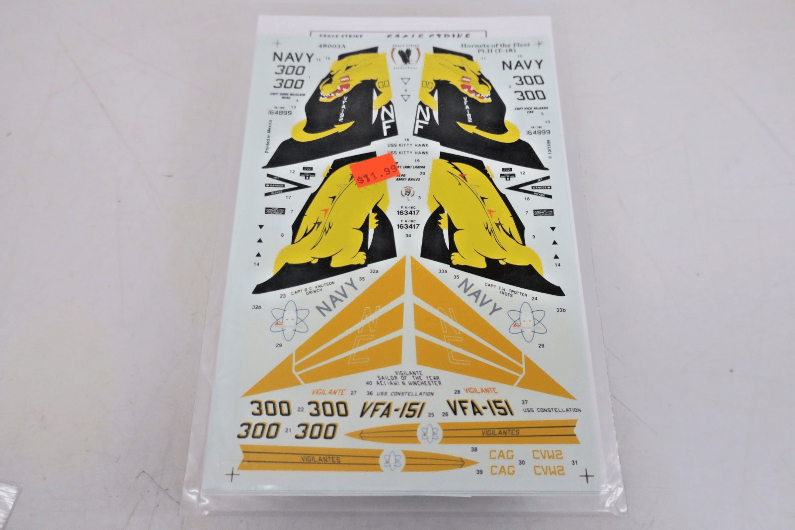Eagle Strike - F/A - 18C Hornets Of The Fleet Pt.II Decals 48003 - WISE GUYS HOBBIES LLC