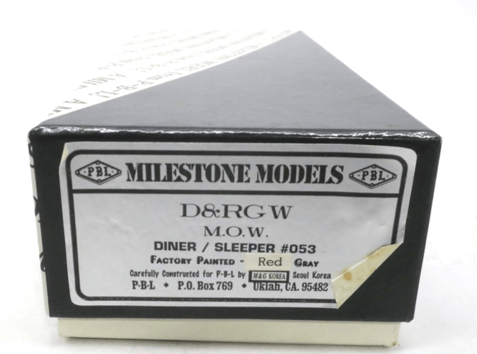 NEW! Sn3 PBL D&RGW M.O.W. Diner Sleeper  053 RED Factory Painted - WISE GUYS HOBBIES LLC