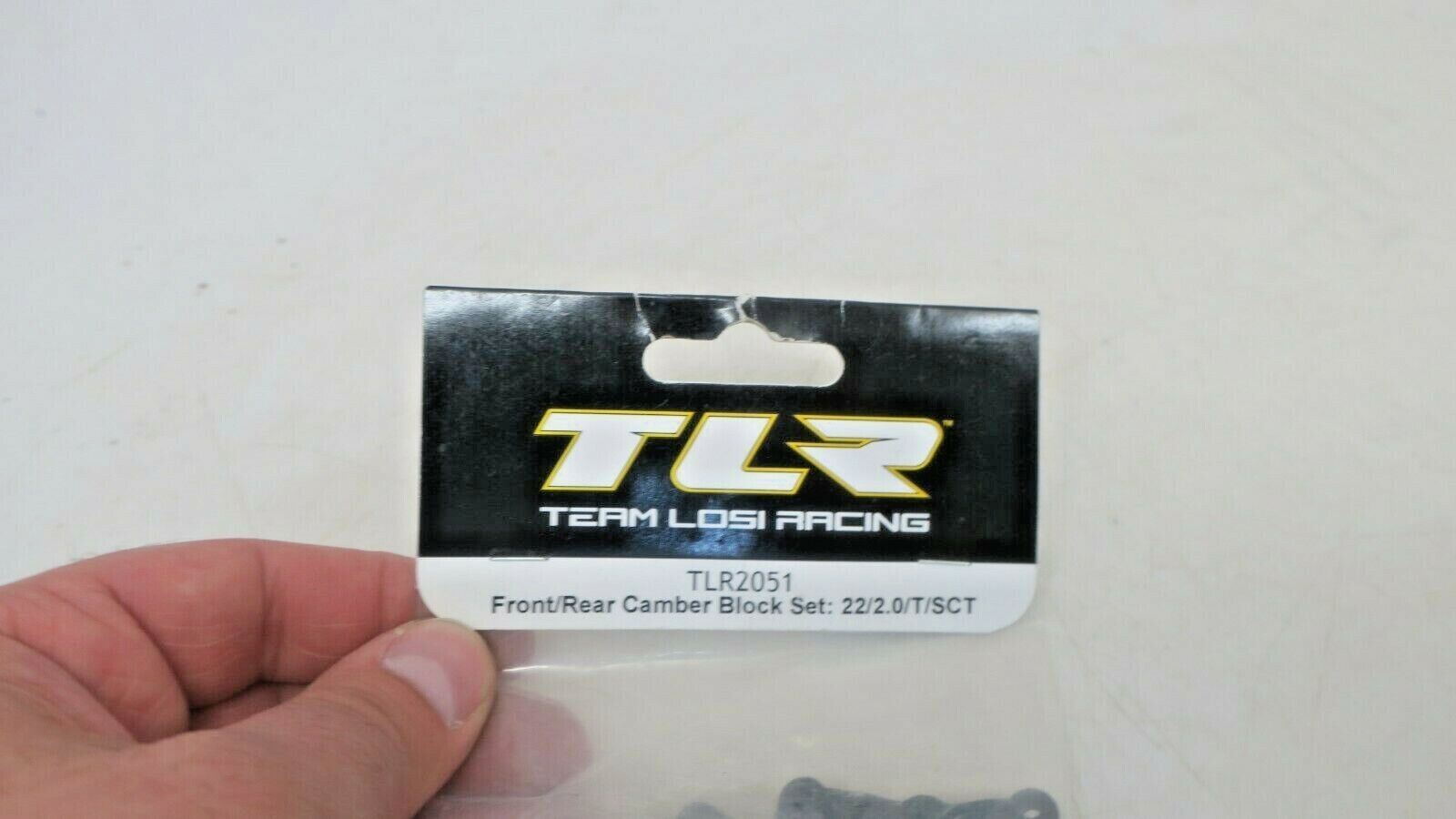 RC TLR Losi 22 2.0 22T 22 SCT Front & Rear Camber Block Set Plastic Black 2051 - WISE GUYS HOBBIES LLC