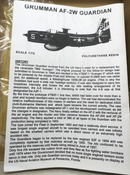 RVHP 1/72 Grumman AF-3S Guardian Resin Cast Kit