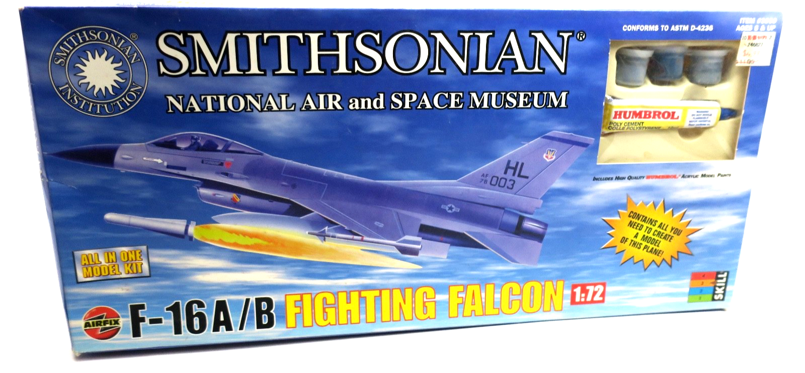 Airfix 1/72 F-16A/B Fighting Falcon Smithsonian Model Kit - WISE GUYS HOBBIES LLC