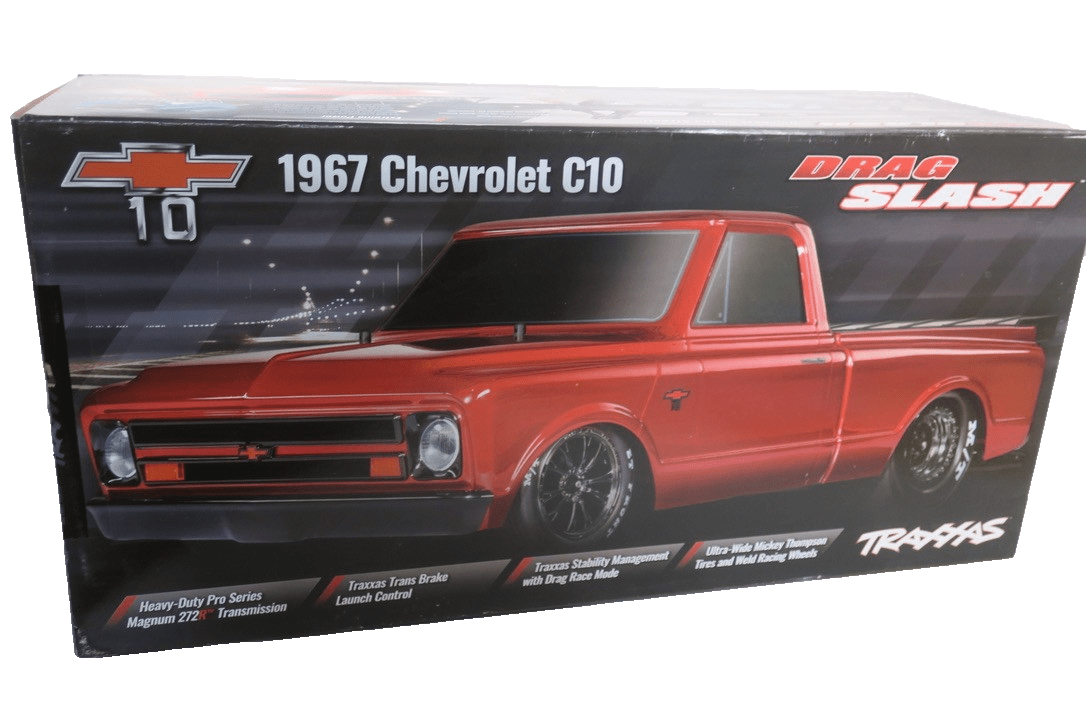 Traxxas Drag Slash HD 1967 Chevrolet C10 1/10 2WD RTR No Prep Truck White - WISE GUYS HOBBIES LLC