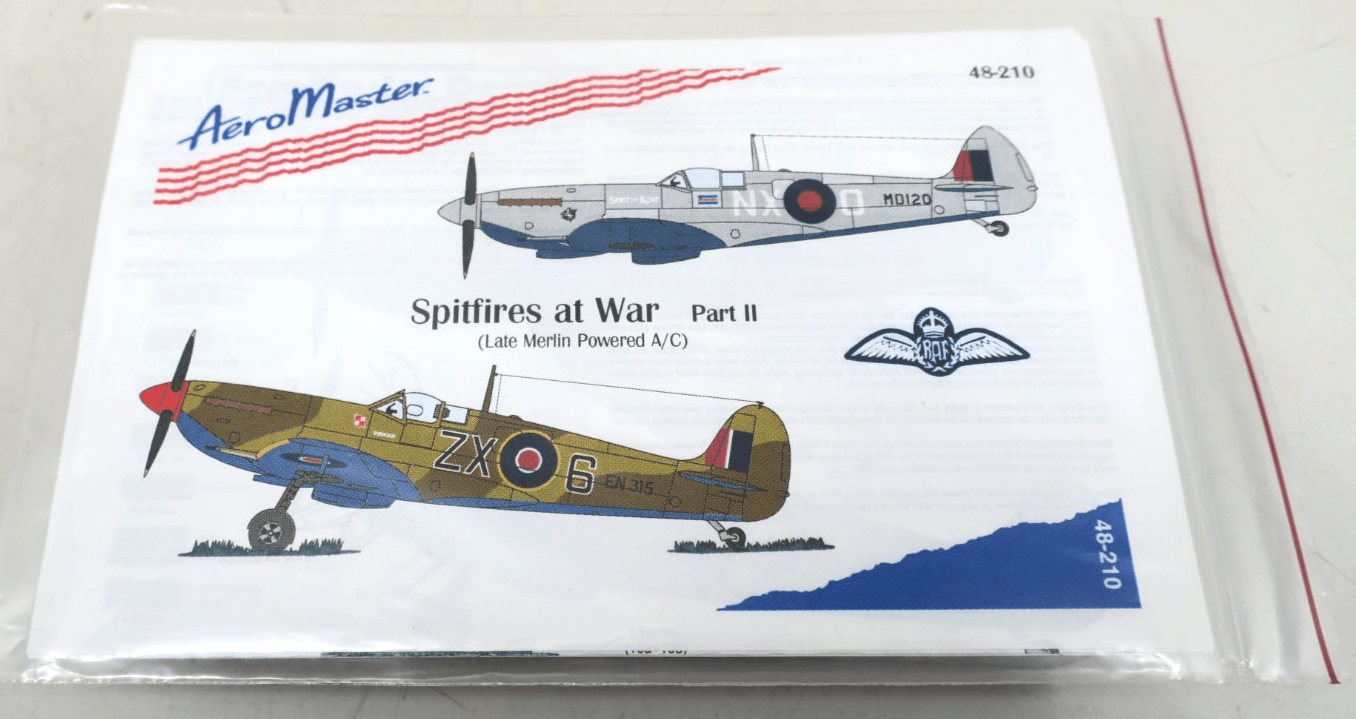 Aeromaster Decals 48 - 210 Spitfires at War Part II - WISE GUYS HOBBIES LLC