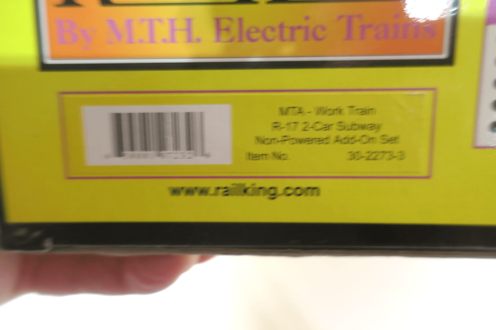MTH RailKing 30 - 2273 - 3 MTA Work Train R - 17 2 - Car Subway Add - On Non Powered Set - WISE GUYS HOBBIES LLC