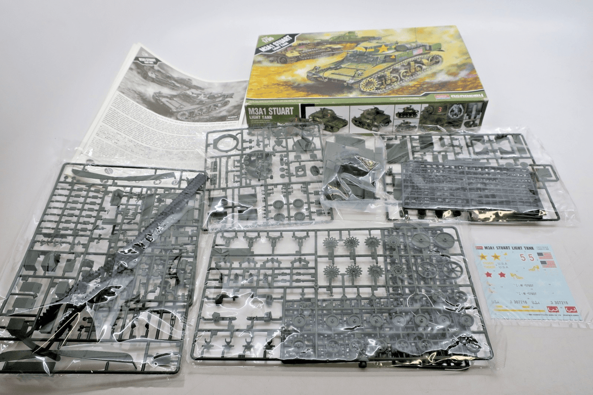 Academy 1/35 M3A1 Stuart Light Tank Model Kit 13269 - WISE GUYS HOBBIES LLC