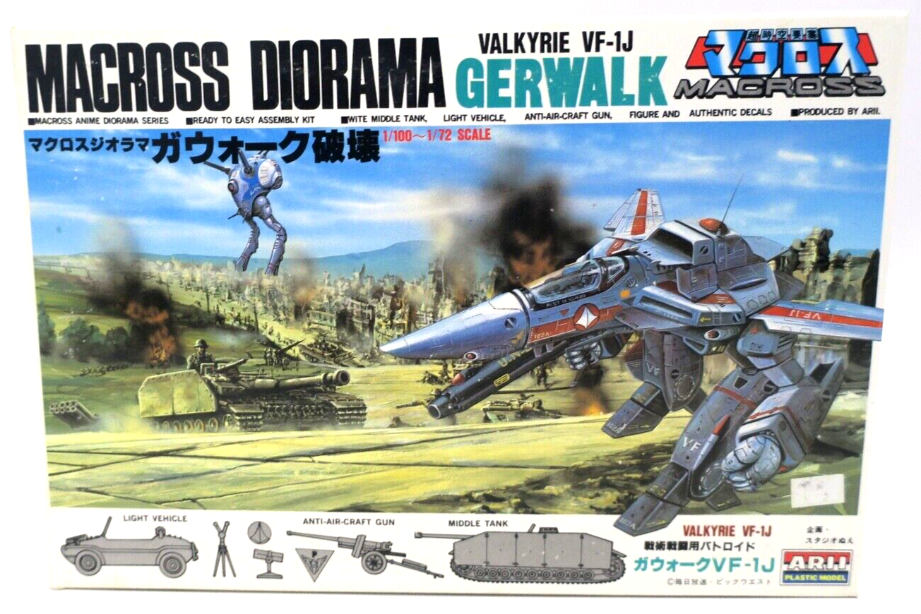 Arii Macross 1/100~1/72 Macross Diorama VF-1J Gerwalk Model Kit AR-313-800 - WISE GUYS HOBBIES LLC