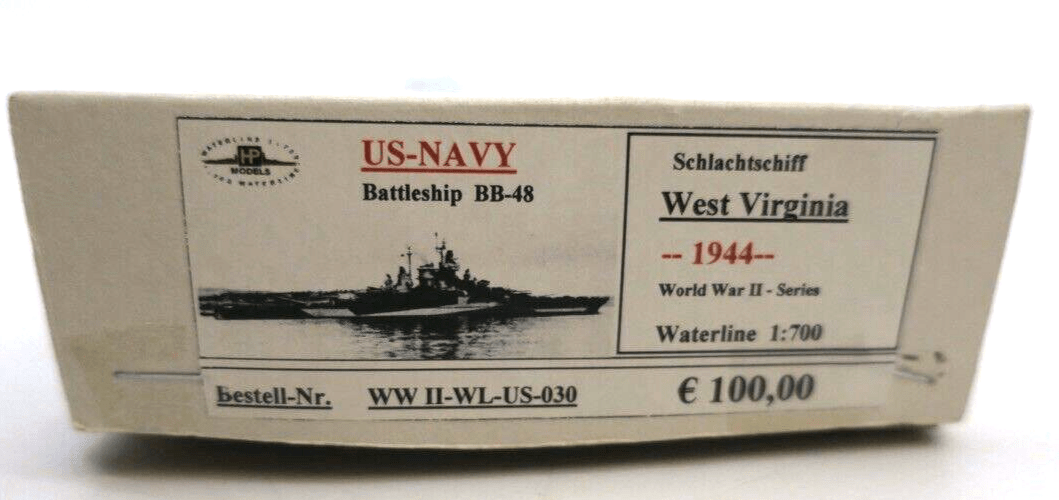 HP Models 1/700 US Navy Battleship BB-48 WWII Series Waterline Resin Model Kit - WISE GUYS HOBBIES LLC