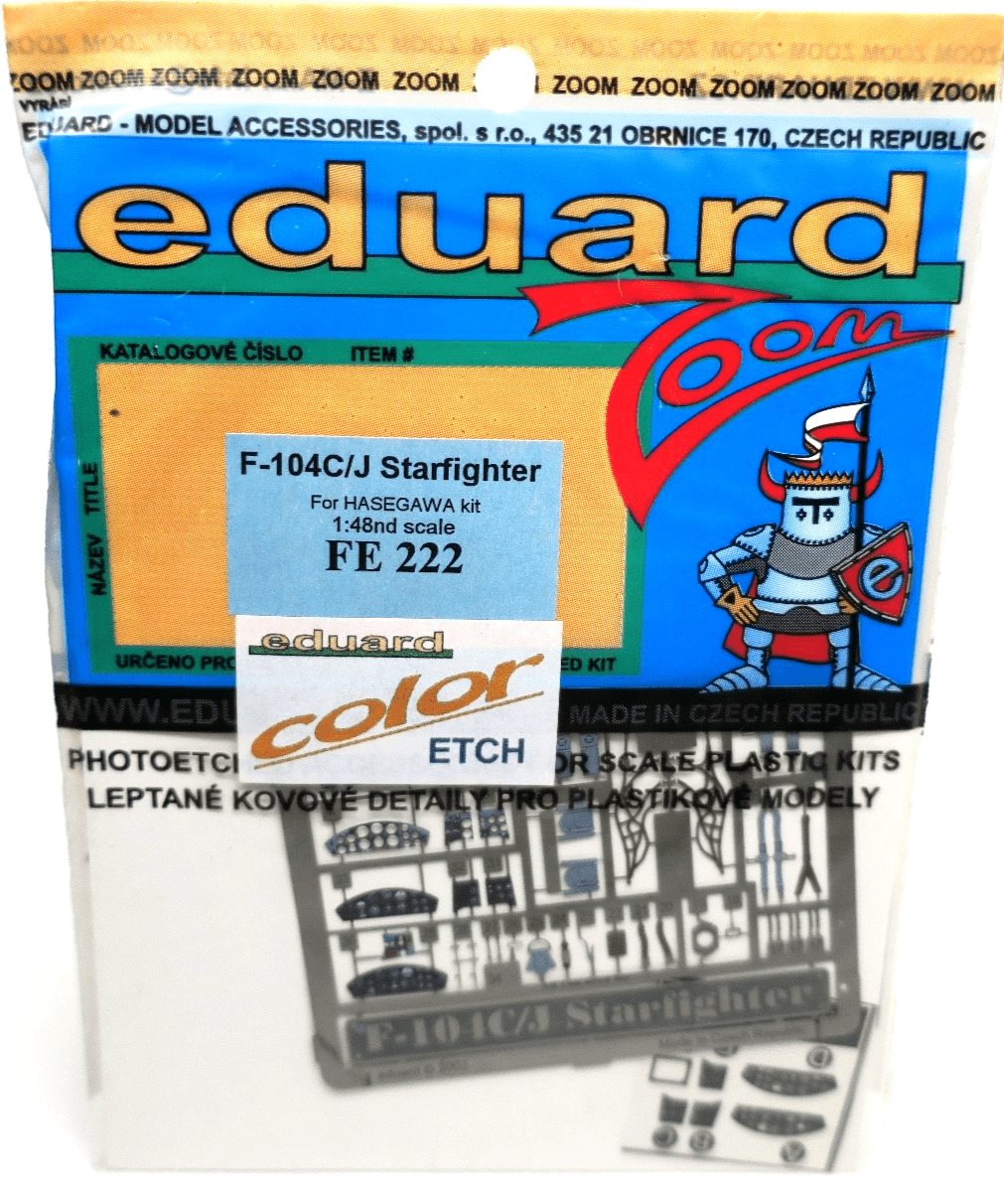 Eduard Zoom 1/48 F - 104C/J Starfighter Photo - Etch Detail Set FE222 - WISE GUYS HOBBIES LLC