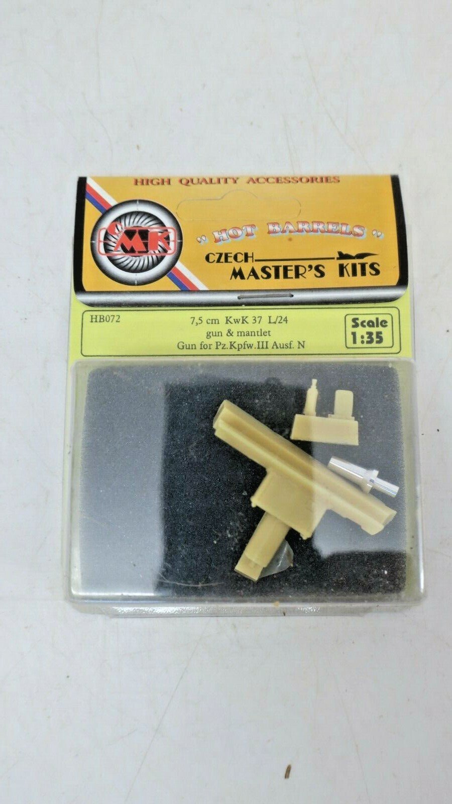 CMK 1/35 7.5CM KWK 37 L/24 WITH GUN &AMP; MANTLET (GUN FOR PZ.KPFW.III AUSF.N) - WISE GUYS HOBBIES LLC