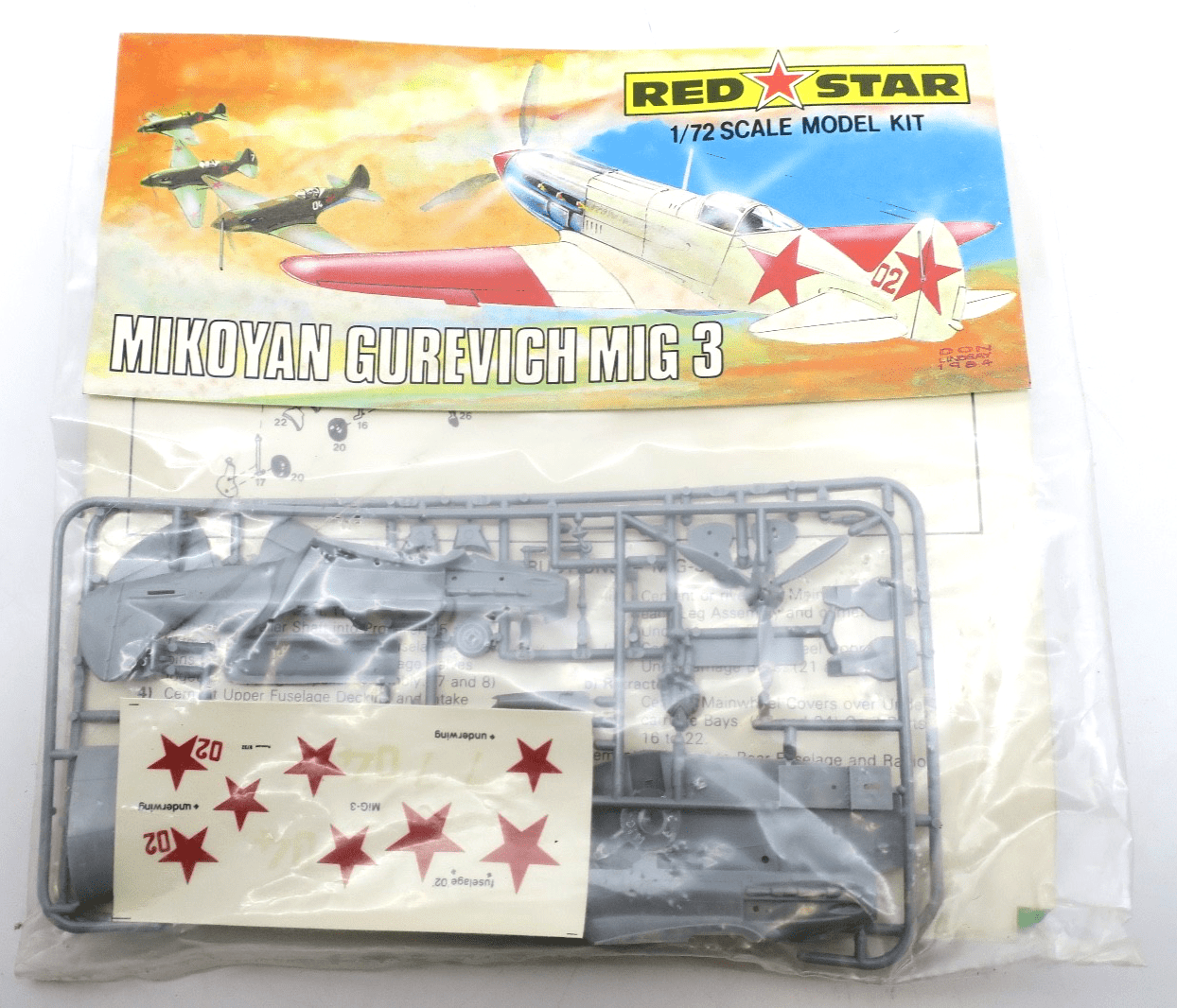 Red Star 1/72 Mikoyan Gurevich MiG 3 Model Kit NO BOX RS 101 - WISE GUYS HOBBIES LLC
