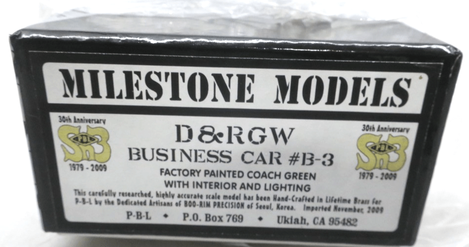 NEW! Sn3 PBL D&RGW Business Car B-3 Coach Green Factory Painted - WISE GUYS HOBBIES LLC