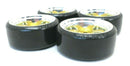 1/10 Scale On-Road 5 Spoke Gold w/ Chrome Lip Rims Hard Drift Tires Wheels 