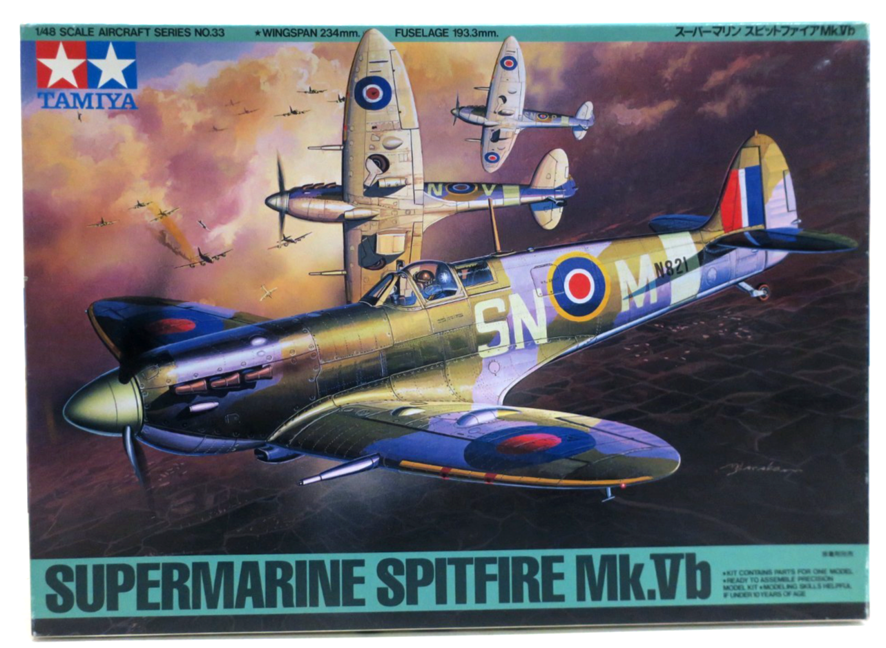 Tamiya 1/48 Supermarine Spitfire Mk.Vb Plastic Model Kit 33 - WISE GUYS HOBBIES LLC