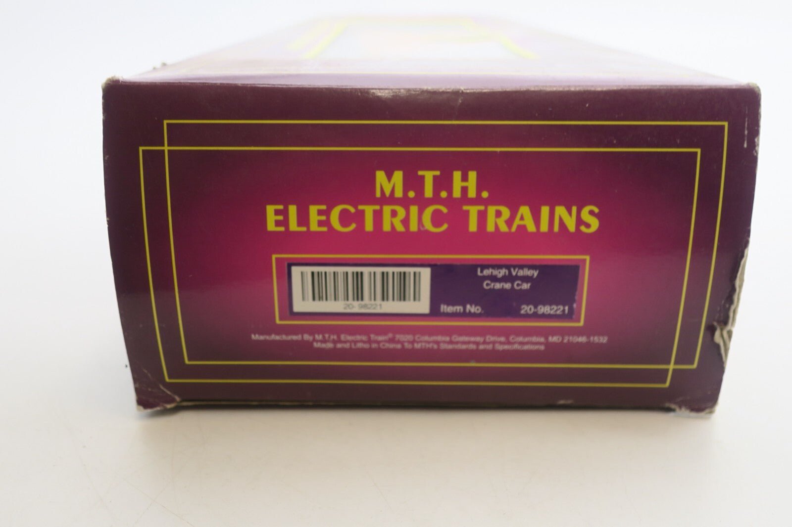 MTH 20-98221 O Gauge Lehigh Valley Crane Car  96553 - WISE GUYS HOBBIES LLC