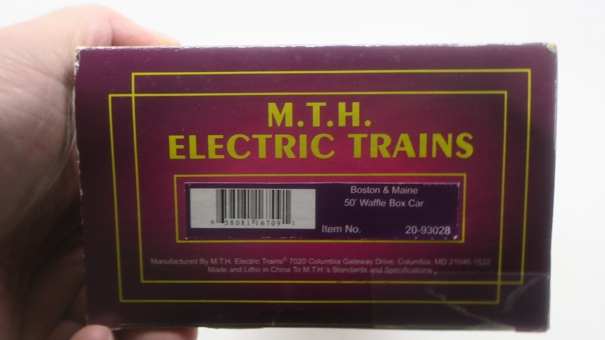 MTH 20-93028 Boston & Maine 50' Waffle Box Car NIB - WISE GUYS HOBBIES LLC