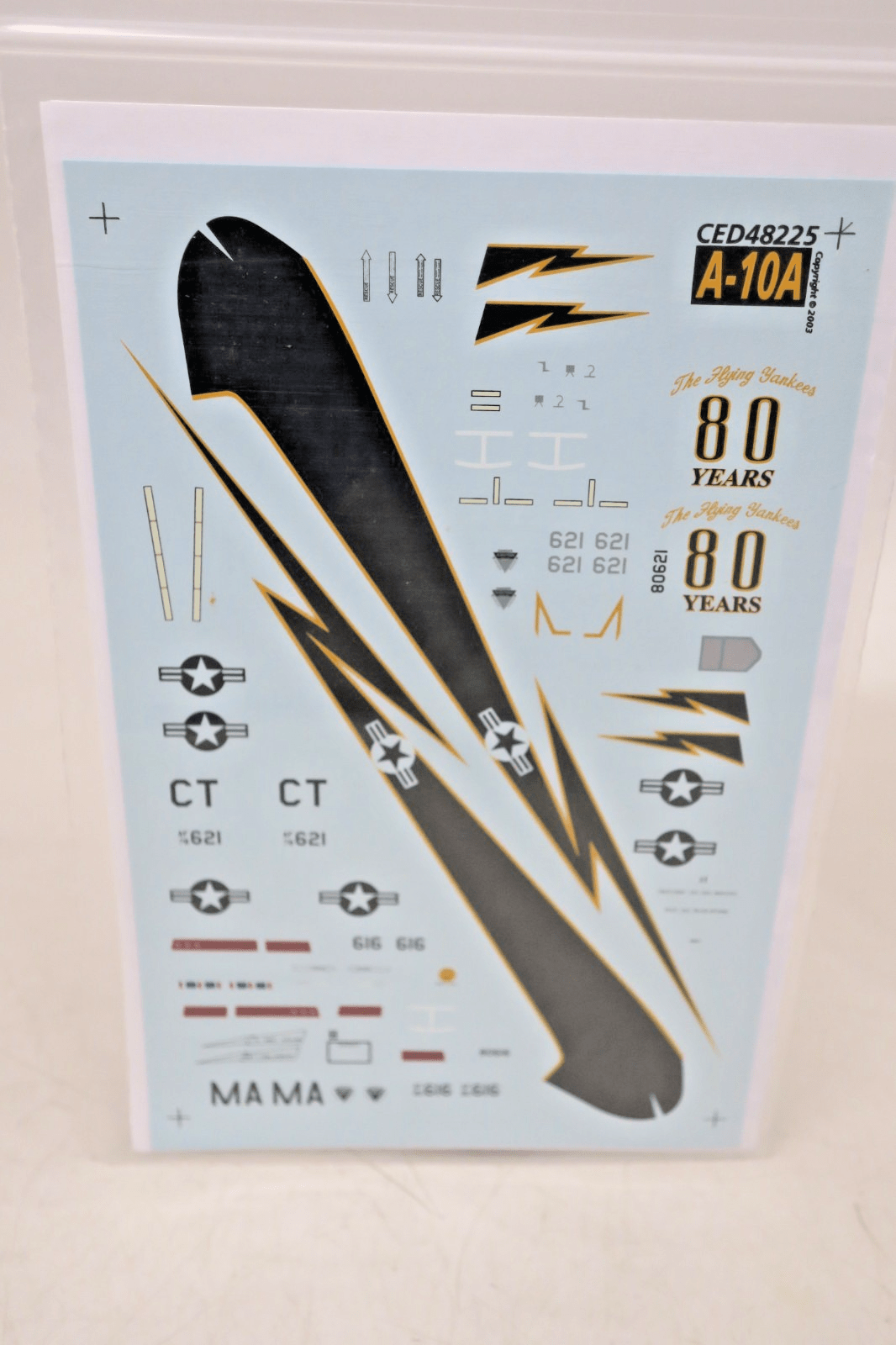 Cutting Edge A - 10A Black Lightning Decals CED48225 - WISE GUYS HOBBIES LLC