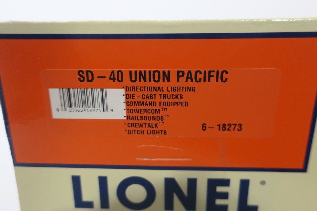 New Lionel 6-18273 SD-40 Union Pacific Diesel Locomotive - WISE GUYS HOBBIES LLC
