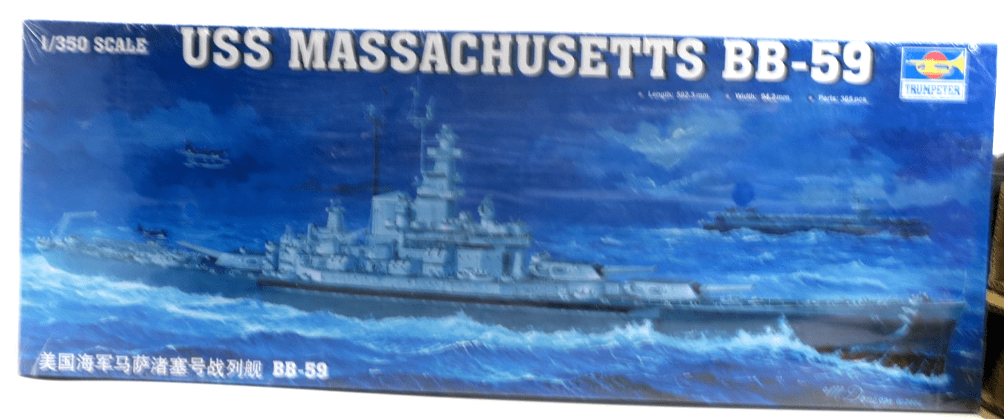 Trumpeter 1/350 USS Massachusetts BB-59 Model Kit 05306 SEALED - WISE GUYS HOBBIES LLC