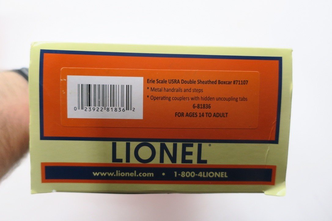 Lionel 6-81836 ERIE USRA DOUBLE-SHEATHED Box Car 71107 O-Scale - WISE GUYS HOBBIES LLC