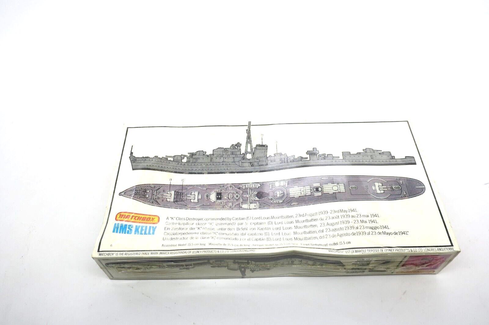 Vintage 1980 Matchbox PK-64 HMS Kelly Model Kit G2 - WISE GUYS HOBBIES LLC