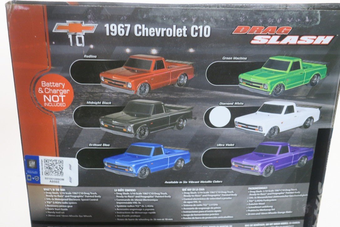 Traxxas Drag Slash HD 1967 Chevrolet C10 1/10 2WD RTR No Prep Truck White - WISE GUYS HOBBIES LLC
