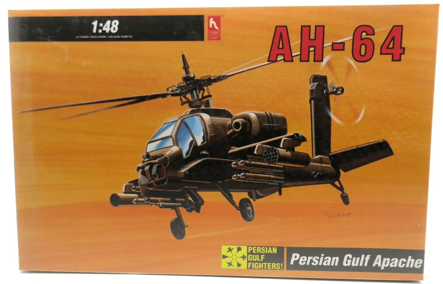 Hobbycraft 1/48 AH-64 Persian Gulf Apache Model Kit HC2451 - WISE GUYS HOBBIES LLC