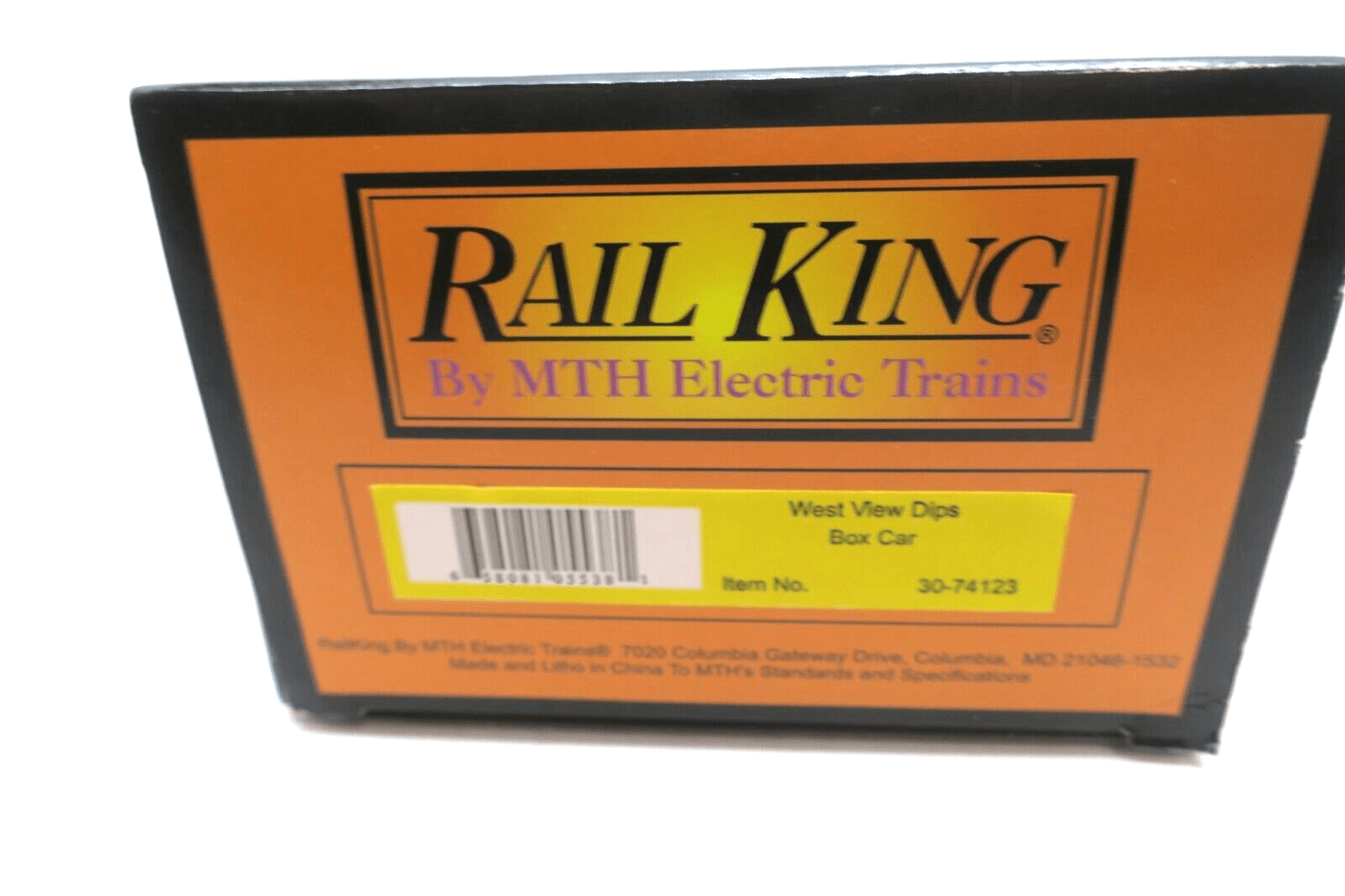 MTH Rail King WEST VIEW DIPS BOX CAR O Scale 30-74123 - WISE GUYS HOBBIES LLC