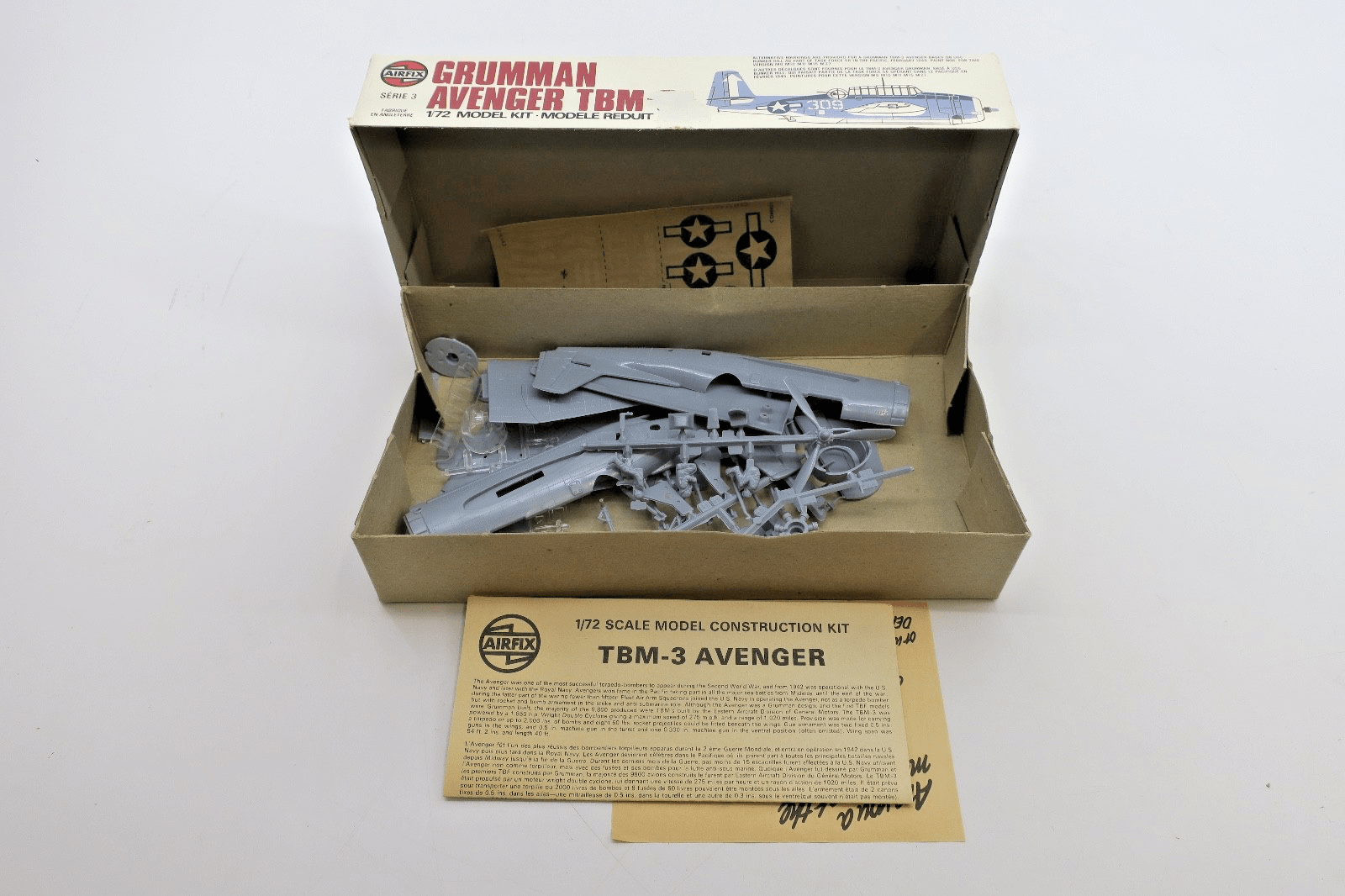 Airfix 1/72 Grumman Avenger TBM - 3 Model Kit - WISE GUYS HOBBIES LLC