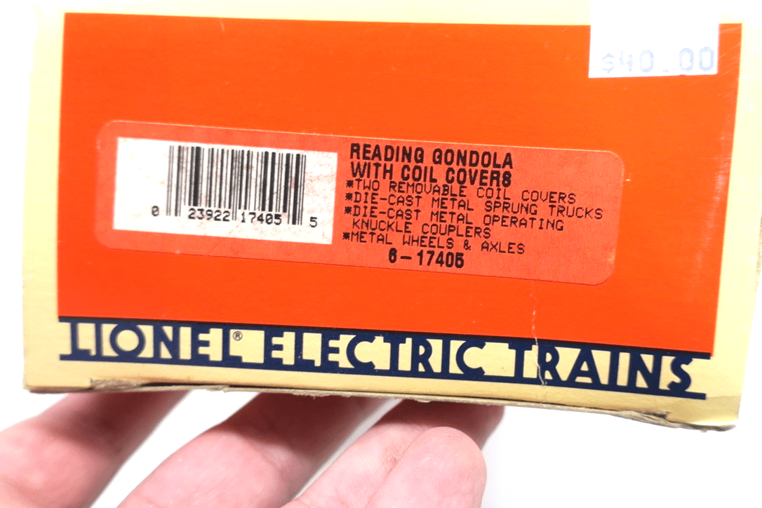 Lionel O Scale Reading Lines RDG Gondola w/ Coil Covers Item 6 - 17405 - WISE GUYS HOBBIES LLC