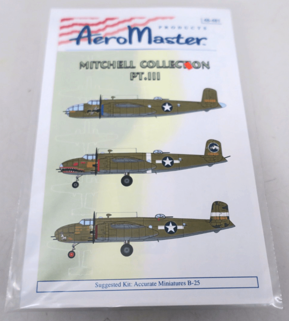 Aeromaster Decals 48 - 481 Mitchell Collection Pt.III - WISE GUYS HOBBIES LLC