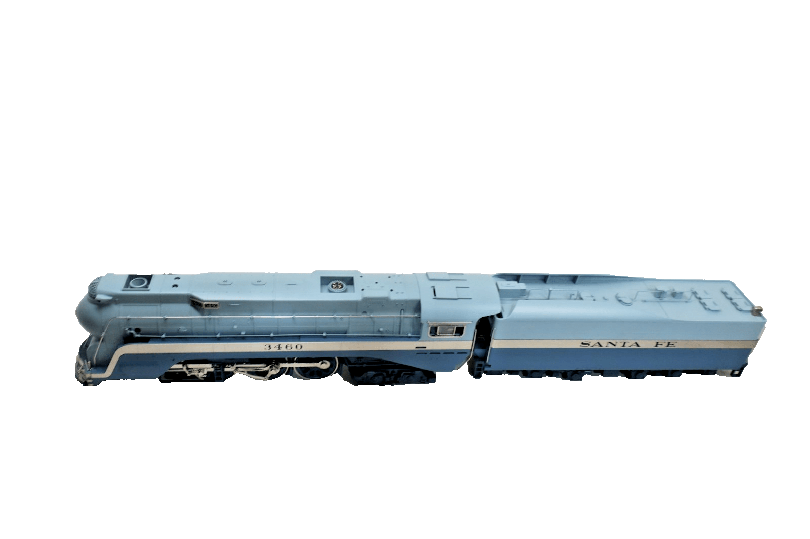 MTH 20 - 3194 - 1 Santa Fe 4 - 6 - 4 Blue Goose Steam & Tender  3460 PRODUCTION SAMPLE - WISE GUYS HOBBIES LLC